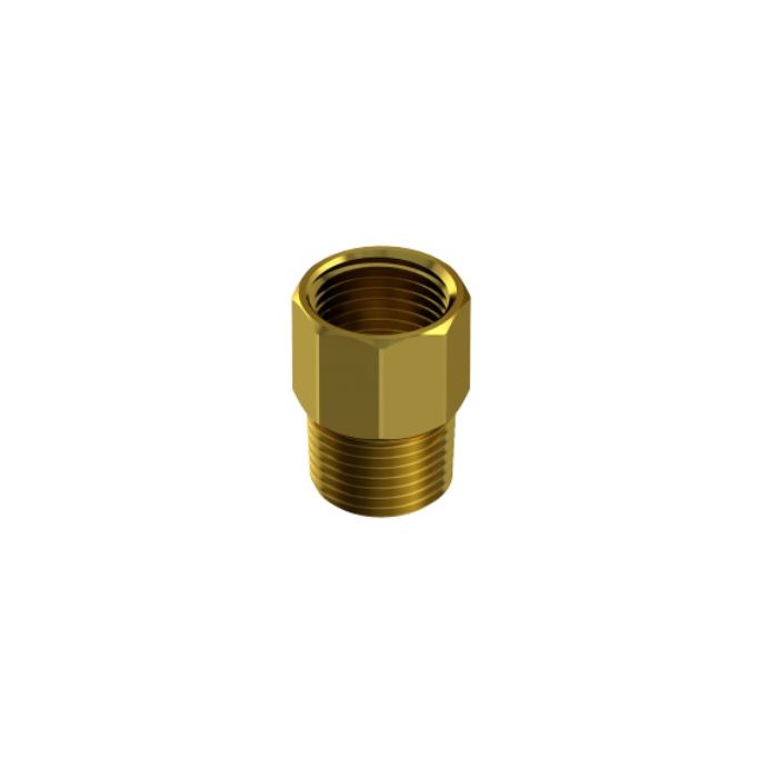 AUMENTO DE LATÃO - ROSCA MACHOXFEMEA 1/2"X15 MM