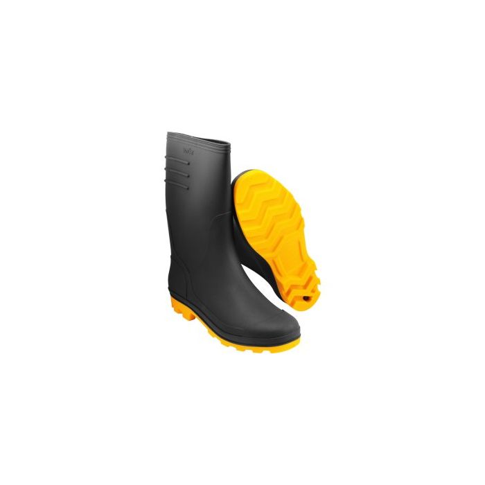 BOTA PVC PRETO/AMARELO N°40
