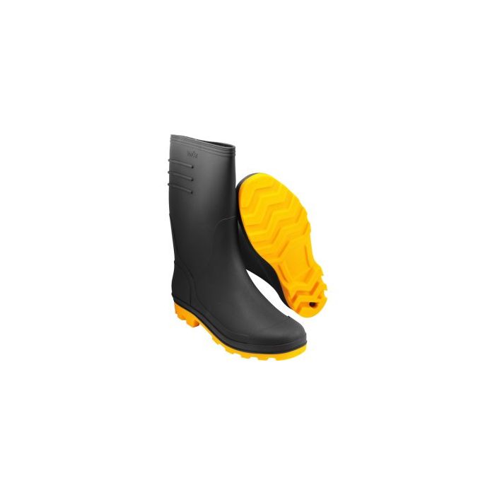 BOTA PVC PRETO/AMARELO N°43