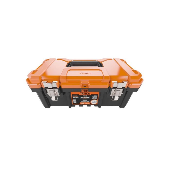 CAIXA DE FERRAMENTAS 18.3" C/ FECHO METAL - LARANJA