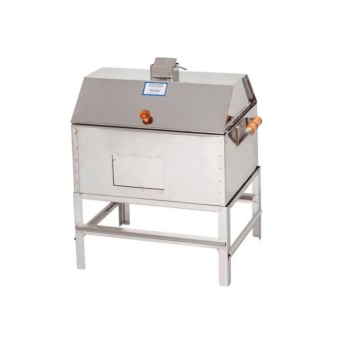 CHURRASQUEIRA INOX C/TAMPA GRANDE