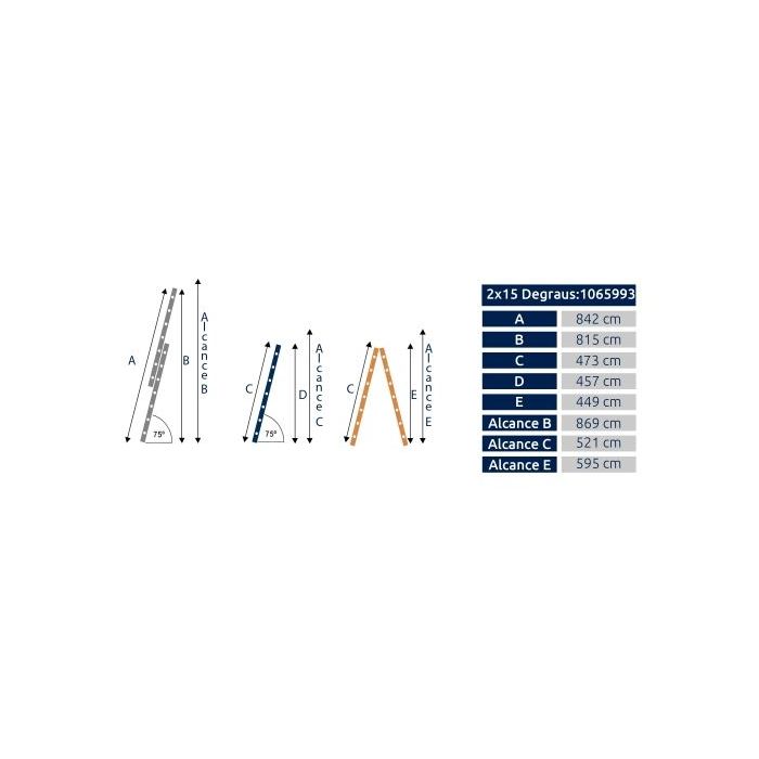 ESCADA EXTENSIVEL 2X15