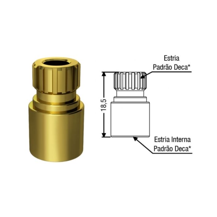 ESTRIA PROLON. LATAO P/ REG. DECA - 10.0MM
