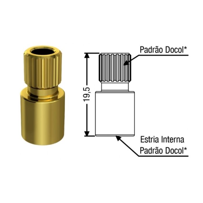 ESTRIA PROLON. LATAO P/ REG. DOCOL - 10.0MM
