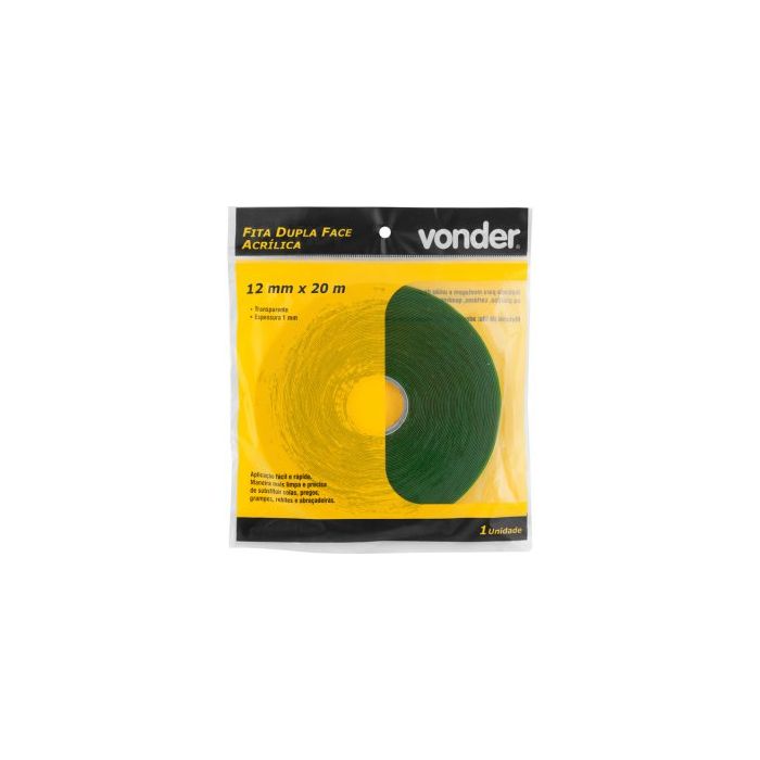 FITA DUPLA FACE ACRILICA 12MM X 20M