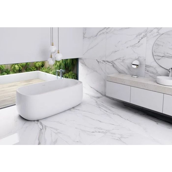 PORCELANATO ACETINADO 84X84 RETIFICADO CALACATA ICE-84 IN 'A'
