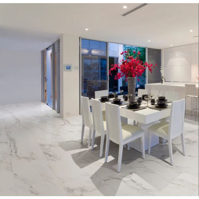 PORCELANATO ACETINADO 84X84 RETIFICADO CALACATA ICE-84 IN 'A'