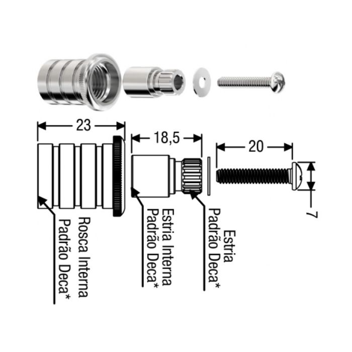 PROLON. LATAO CRO. P/ REG. DECA E SIMILARES - 10.0MM