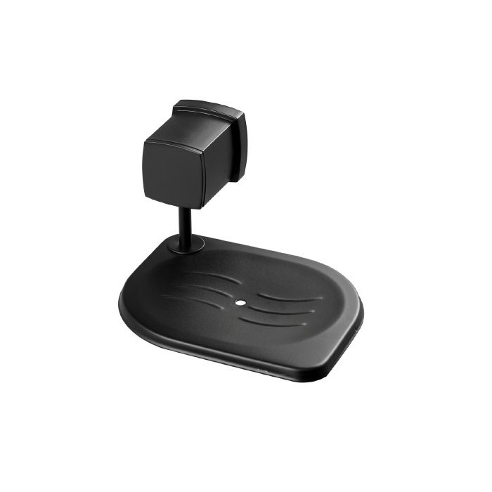 SABONETEIRA METAL PAREDE BLOCK 38 PRETO MATTE
