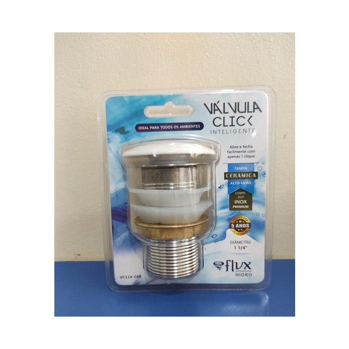 VALVULA CLICK 1 1/4 INOX - TAMPA CERAMICA VC114-CER