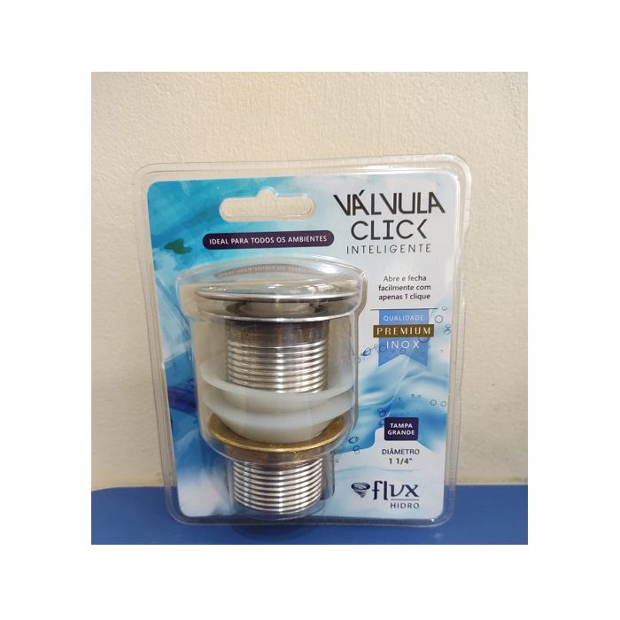 VALVULA CLICK 1 1/4 INOX - TAMPA GRANDE VC114-GIN