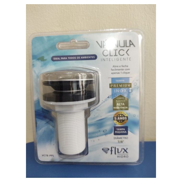 VALVULA CLICK 7/8 INOX/PLASTICO - TAMPA PEQ. VC78-PPL