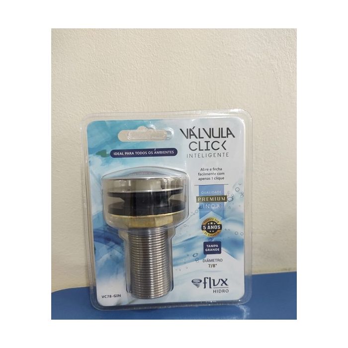 VALVULA CLICK 7/8 INOX - TAMPA GRANDE VC78-GIN